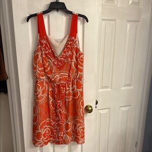 GAP Vibrant Orange Floral Mini Dress